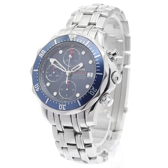 OMEGA Seamaster300 2225.80 Date Chronograph Navy Dial Automatic Men's _887110 - Picture 1 of 7